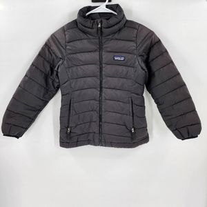 Patagonia kids black puffer jacket coat small 7 8 boys girls